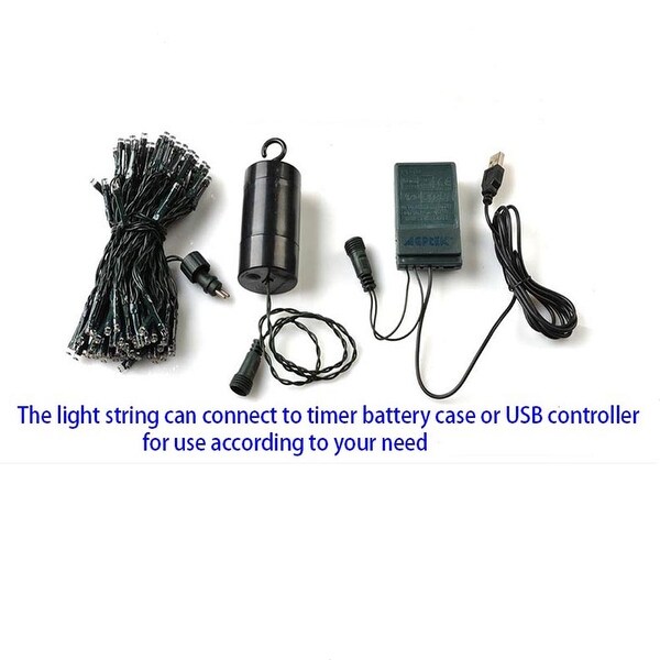 384 Inch 100 LED 8 model USB Battery Operated Light String Timer Battery Case USB Power Controller M Bed Bath Beyond 18820631